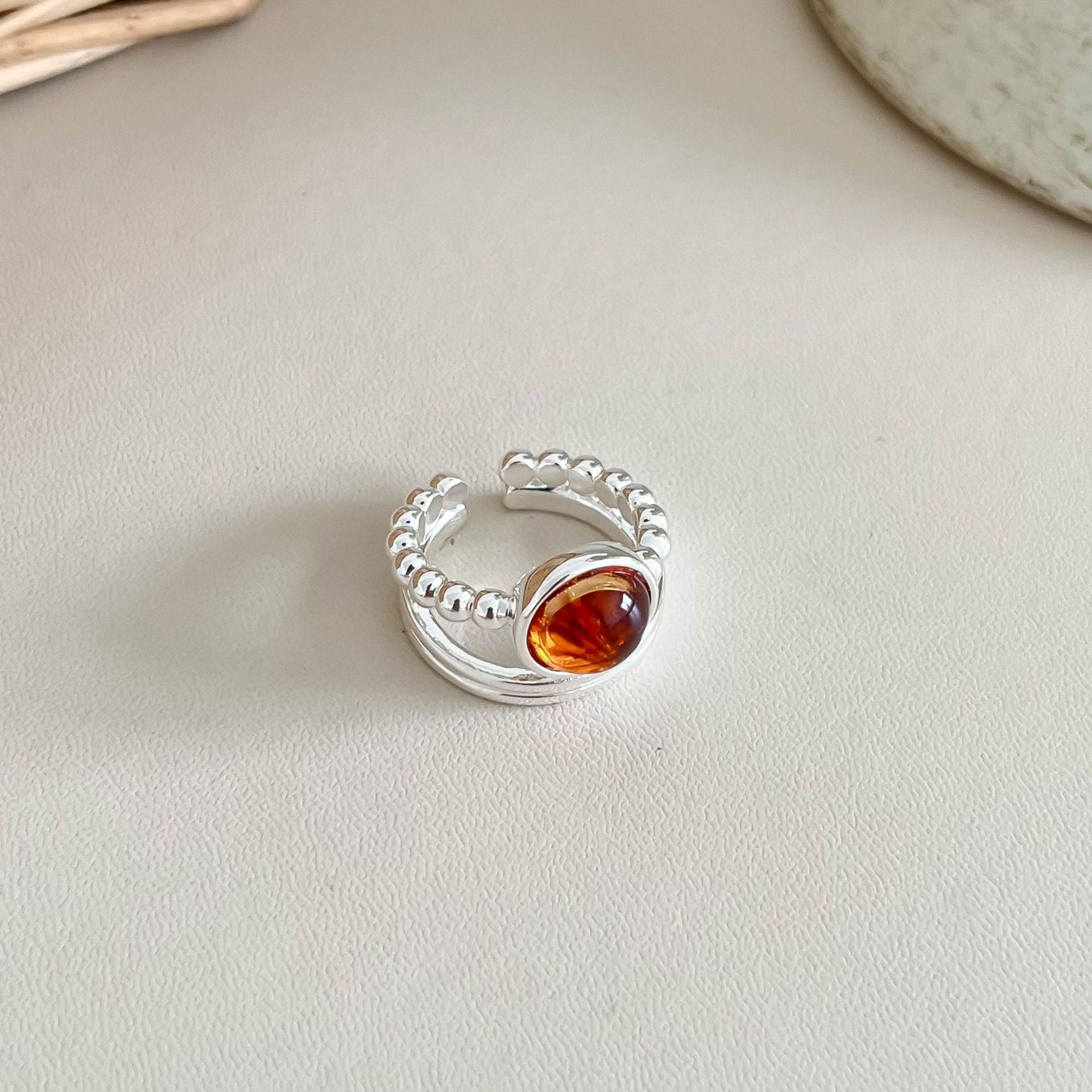Gold Plated Natural Stone Open - DippedShop Wholesale - #0947