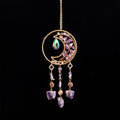 Natural Stone Moon Crystal Pendant Hanging Suncatchers MK2CZAS6H7HLS81