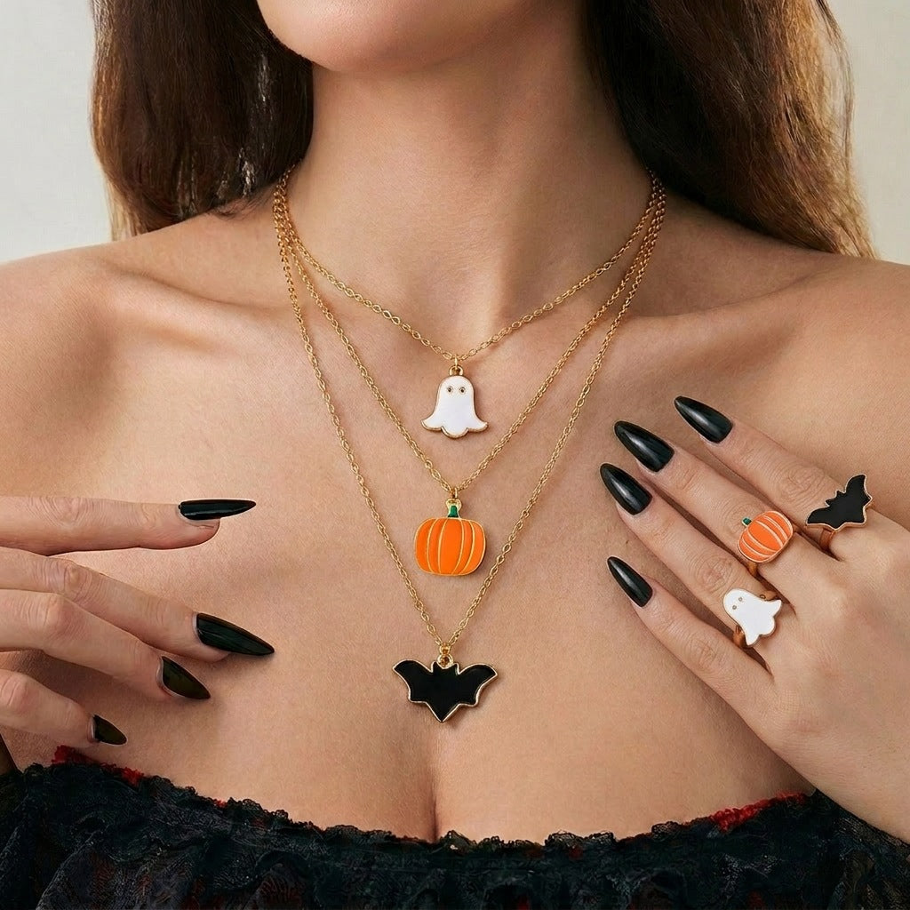 Halloween Pendant Necklace - DippedShop Wholesale - #2643