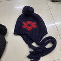 Cute Flower Braided Tassel Knit Beanie Hat 6W6HAT717