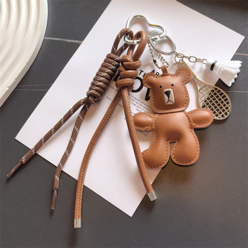 Cute PU Bear Pendant Keychain Bag Charm 6W10BBC375