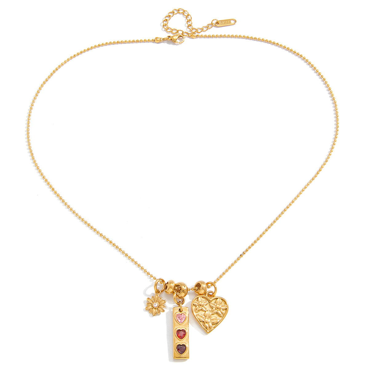 Gold Plated Daisy Pendant Necklace - DippedShop Wholesale - #6531