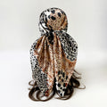Vintage Leopard Print Soft Square Head Scarf MK2BLW6W6NSI69