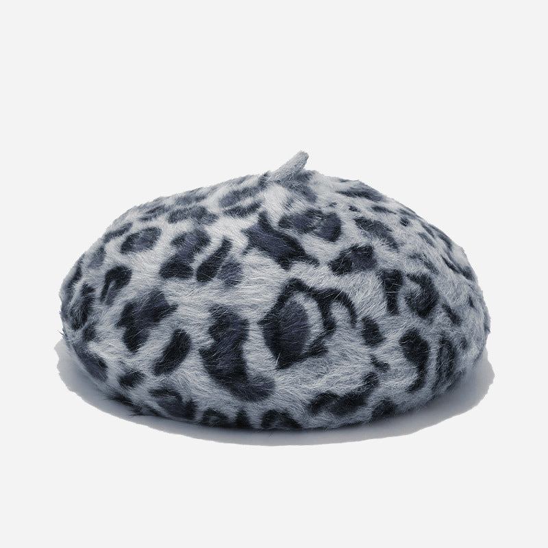Leopard Print Beret Hat - DippedShop Wholesale - #9171