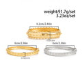 Punk Style Color Contrast Rivet Studded Bracdelet Set 6W6JBR597