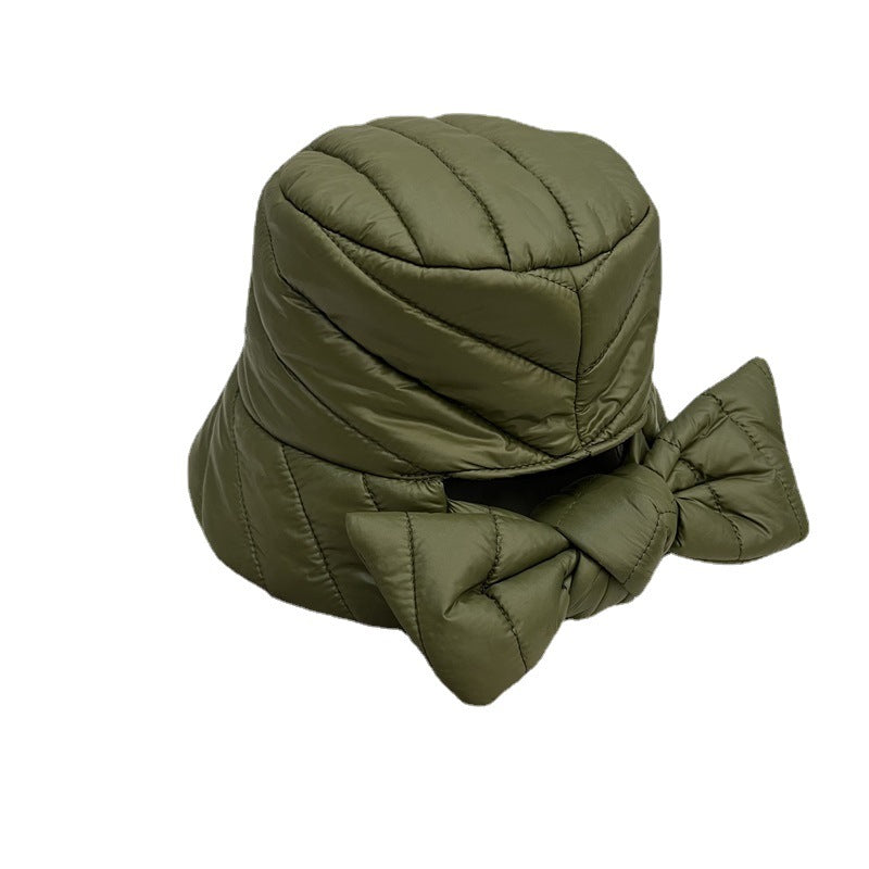 Winter Quilted Puffer Lightweight Warm Bucket Hat 6W6HAT928