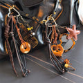 Vintage Leopard Mirror Star Pendant Keychain 6W10BBC379