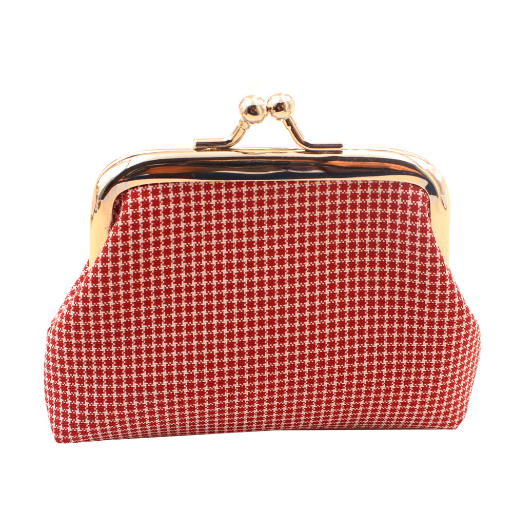 Cute Mini Plaid Coin Purse Wal - DippedShop Wholesale - #7427