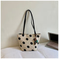 Vintage Polka Dots Canvas Shoulder Bag 6W10BBG1354