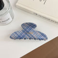 Plaid Color Block Hair Claw - DippedShop Wholesale - #2259