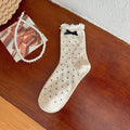 Floral Bow Crew Socks - DippedShop Wholesale - #5907
