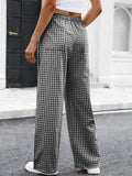 Casual Plaid Wide Leg Pants - DippedShop Wholesale - #8035