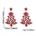 Chunky Sparkly Rhinestone Christmas Dangle Earrings 6W6JER680