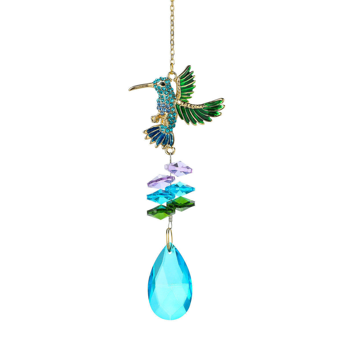 Colorful Hummingbird Crystal Window Hanging Suncatcher 6H7HLS188