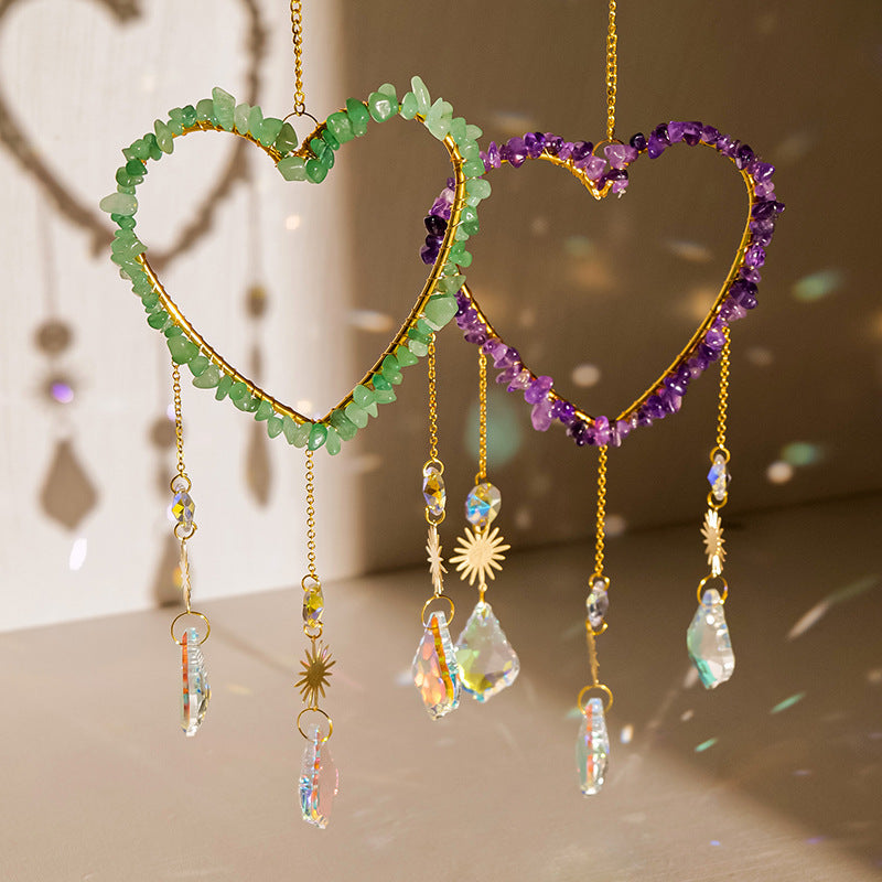 Crystal Heart Suncatcher - DippedShop Wholesale - #6243