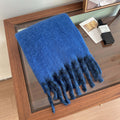Minimalist Solid Color Reversible Tassel Scarf 6W6NSW250