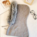 Knit Hooded Scarf Cap - DippedShop Wholesale - #4771