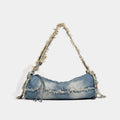 Large Capacity Washed Distressed Shoulder Bags 6W10BBG1341