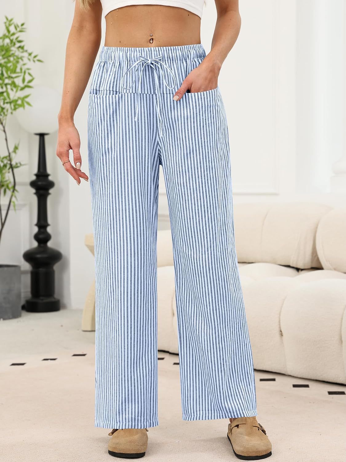 Vintage Plaid Wide Leg Pants - DippedShop Wholesale - #6451