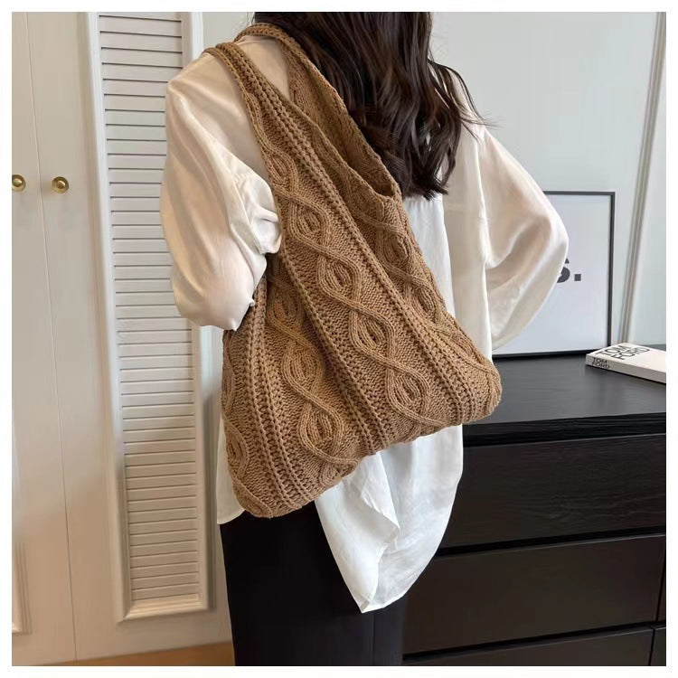 Simple Solid Color Large Capacity Tote Bag 6W10BBG1769