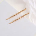 Elegant Gold Plated Geometric Metal Hair Clips MK2MBEP6W6HCP381