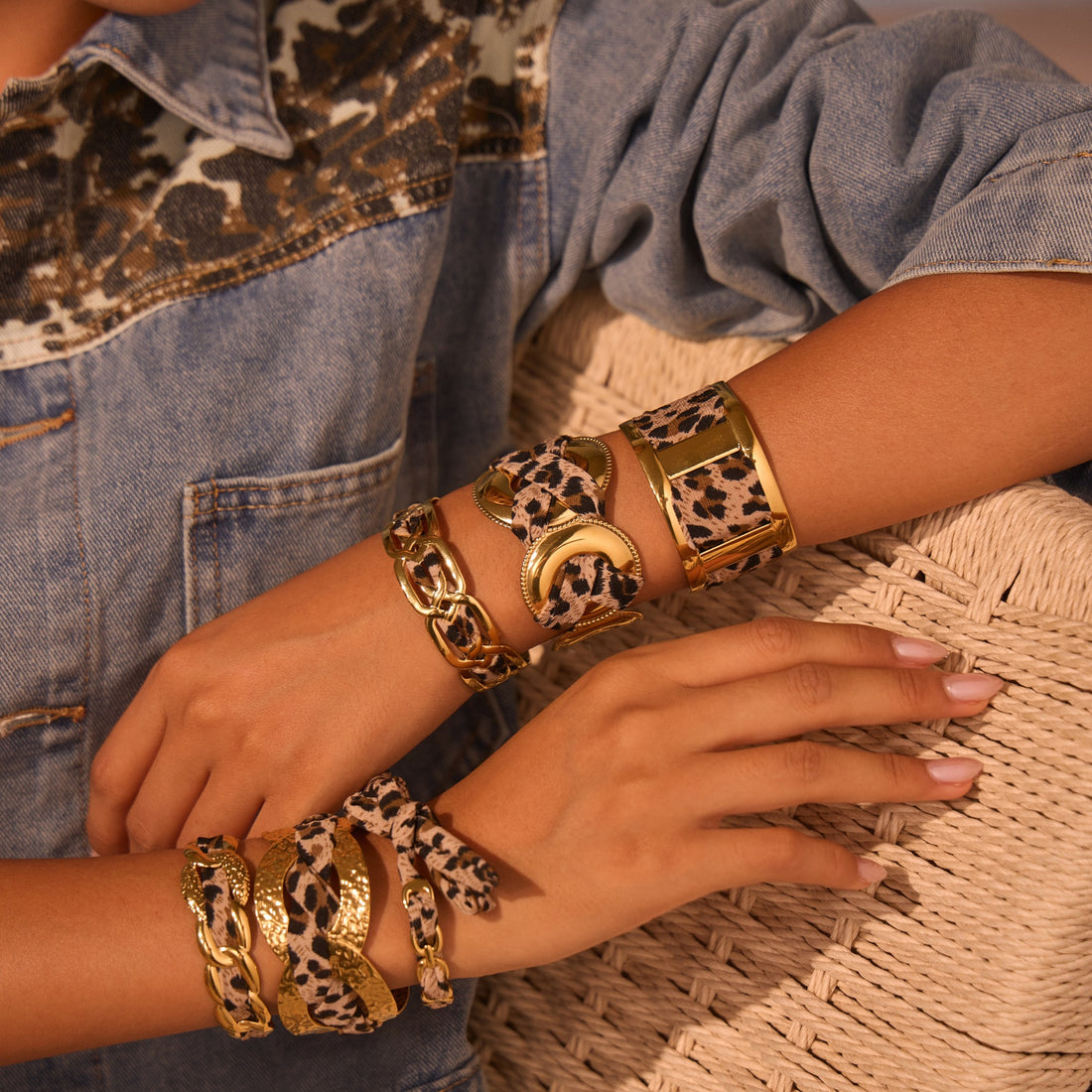 Leopard Print Scarf Bracelet - DippedShop Wholesale - #7459