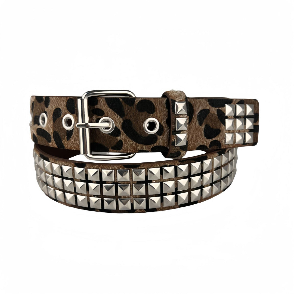Punk Style Rivet Bright Pyramid Studded Belt 6W6JBT187