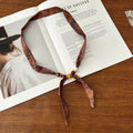 Retro Polka Dots Beaded Scarf Necklace MK2BLW6W6NSI61