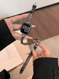 Tie-dyed Wash Denim Metal Star Watch Band 6W6JWA127