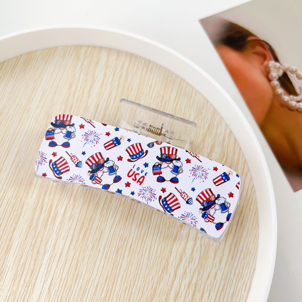 250th Anniversary USA Nonslip Hair Clips 8AS6HCP57T