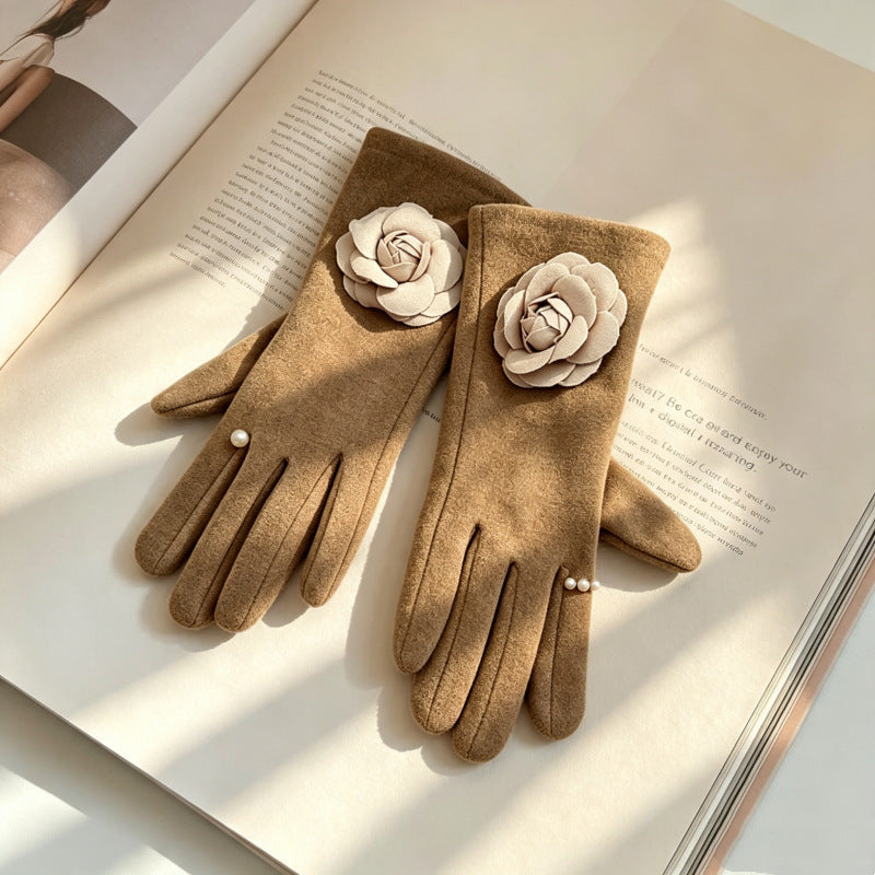 3D Flower Thermal Gloves - DippedShop Wholesale - #2771