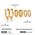 Gold Plated Rhinestone Hoops - DippedShop Wholesale - #7347