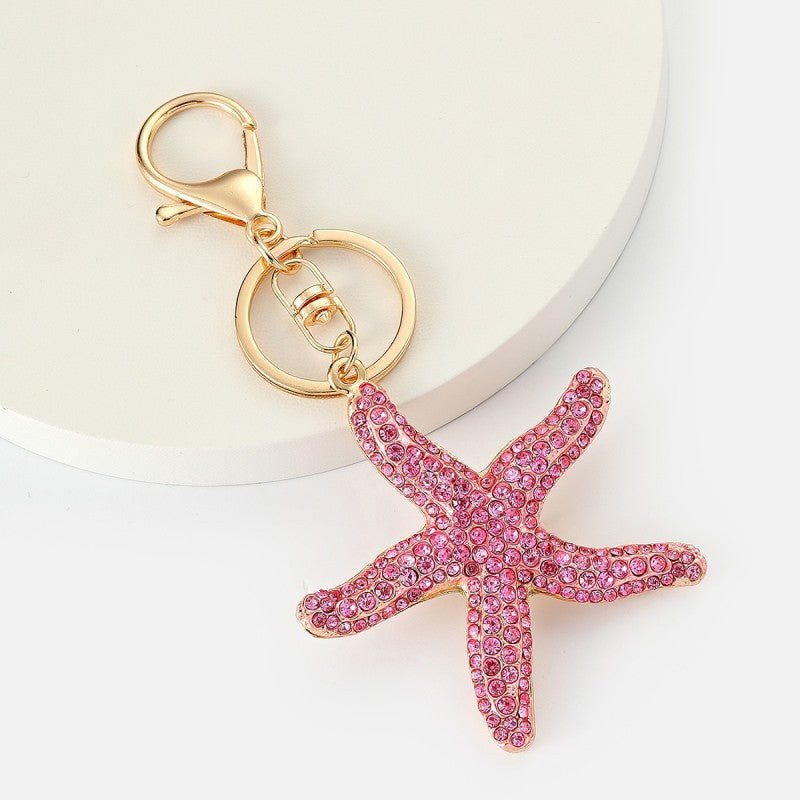 Funny Rhinestones Dolphin Pendant Keychain Bag Charm 6W10BBC632