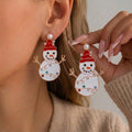 Colorful Rhinestone Santa Claus Dangle Earrings 6W6JER681