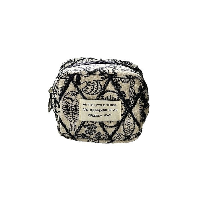 Stylish Bird Embroidery Portable Mini Makeup Bag MK2BW6S10BOB90