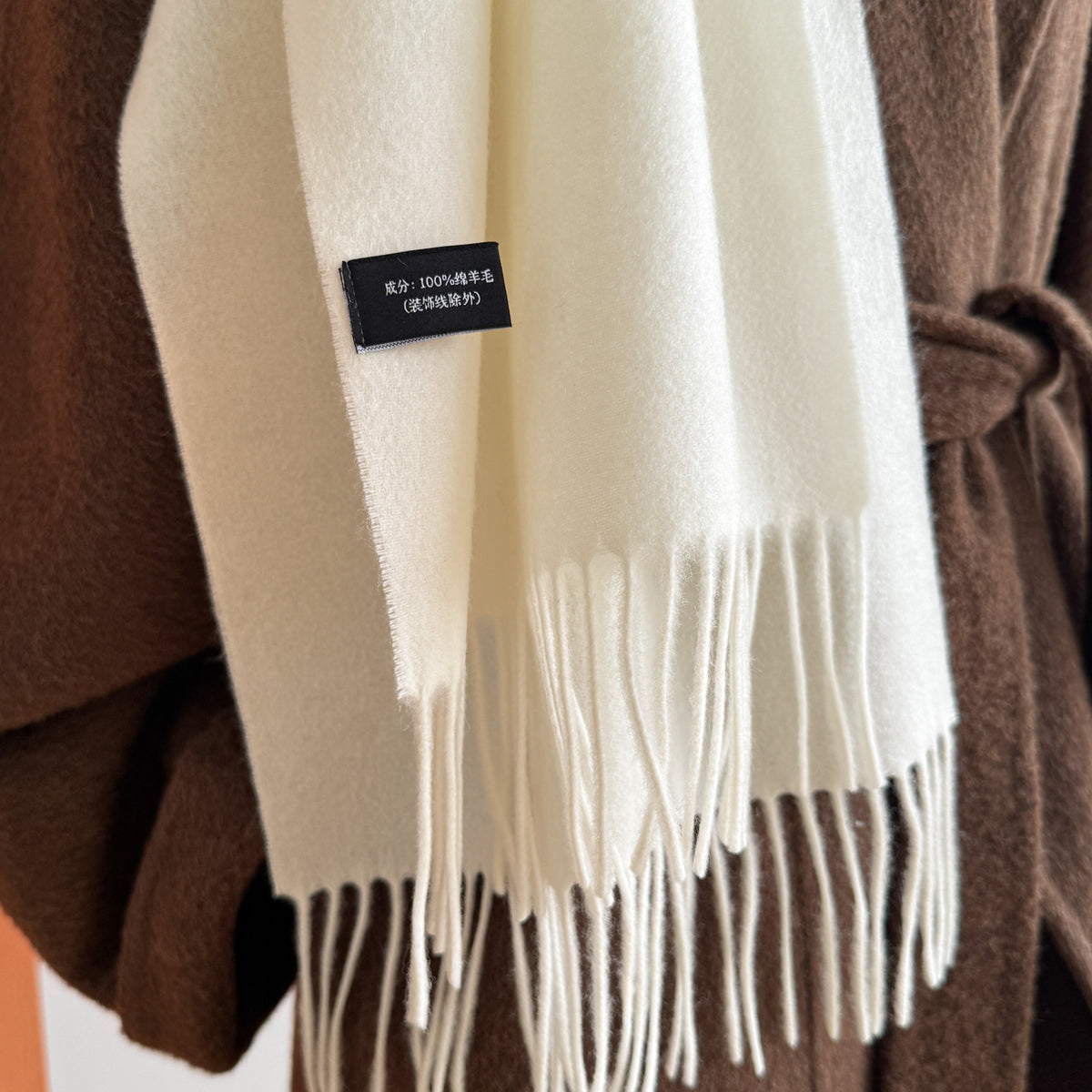 Solid Color Fringe Scarf - DippedShop Wholesale - #8563