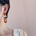Acrylic Oval Dangle Earrings - DippedShop Wholesale - #9443