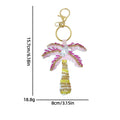 Stylish Handmade Beads Coconut Tree Pendant Keychain 6W10BBC808