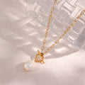 Baroque Pearl Gold Necklace - DippedShop Wholesale - #4467