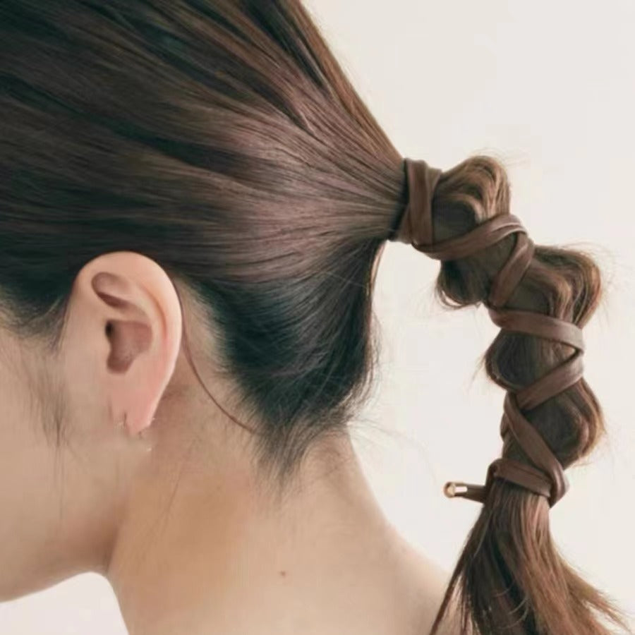Leather Ponytail Holder - DippedShop Wholesale - #4579