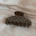 Cute Rhinestone Polka Dots No Slip Hair Claw 8AS6HCP283L