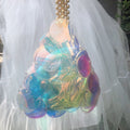 Fashion Round Shell Woven Triangle Handbag 8BW6BBG422T