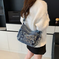 Casual Star Pattern Denim Versatile Shoulder Bag 6W10BBG1401