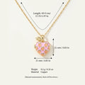 Cute Pink Peach Heart Pendant Locket Necklace 6W6JNC413L