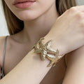 Retro Leopard Print Open Cuff - DippedShop Wholesale - #2307