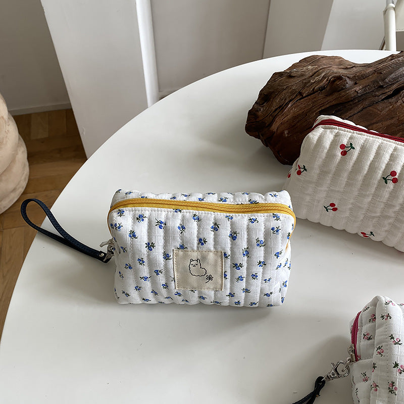 Flower Cherry Cosmetic Bag - DippedShop Wholesale - #6355