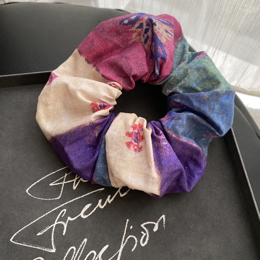 Floral Elastic Hair Scrunchie - DippedShop Wholesale - #8227