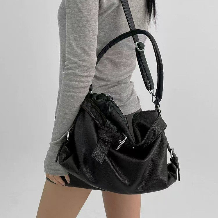 Stylish Solid Color Soft Leather Underarm Bag 6W10BBG2012