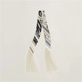 Horse Print Tassel Silk Scarf - DippedShop Wholesale - #2387
