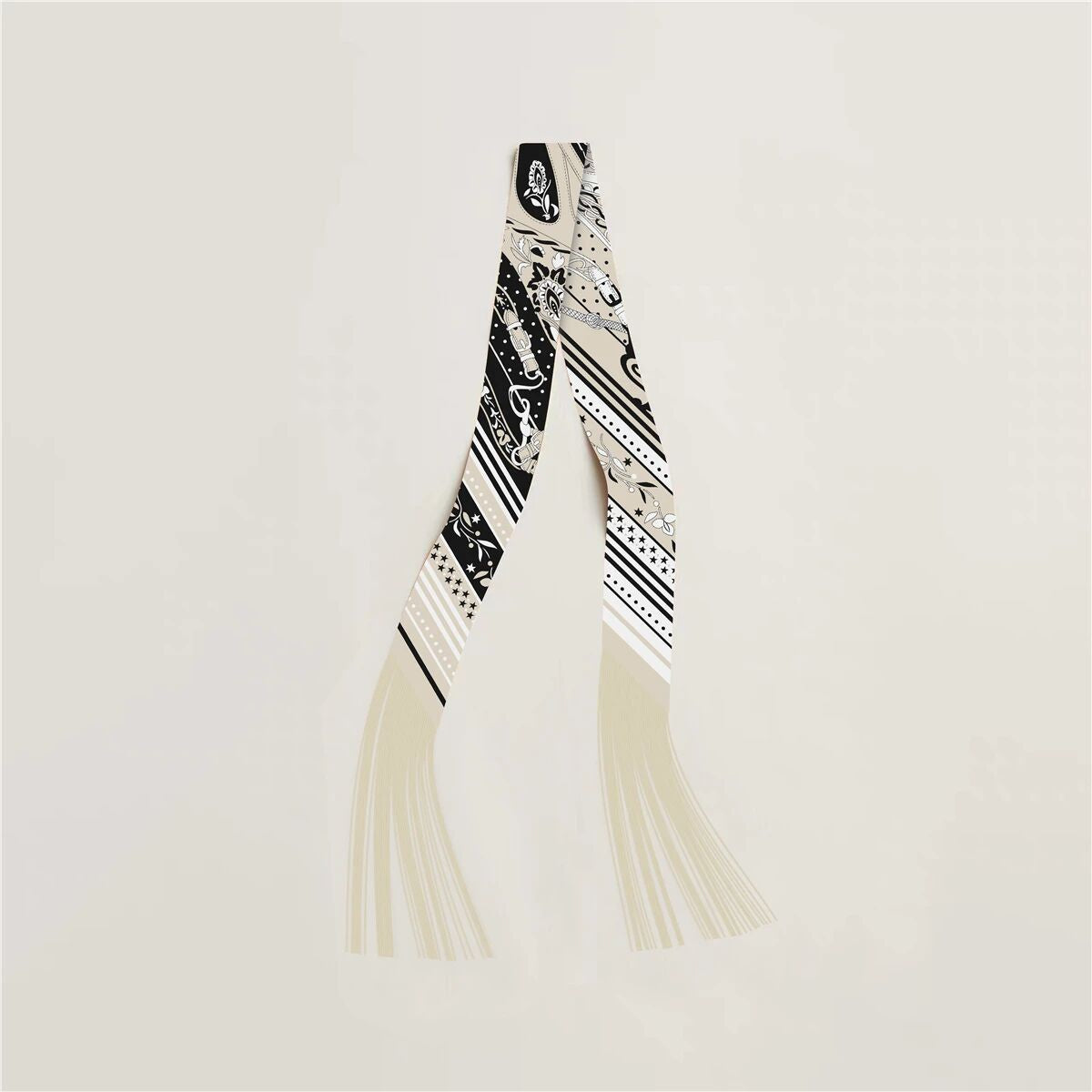 Horse Print Tassel Silk Scarf - DippedShop Wholesale - #2387